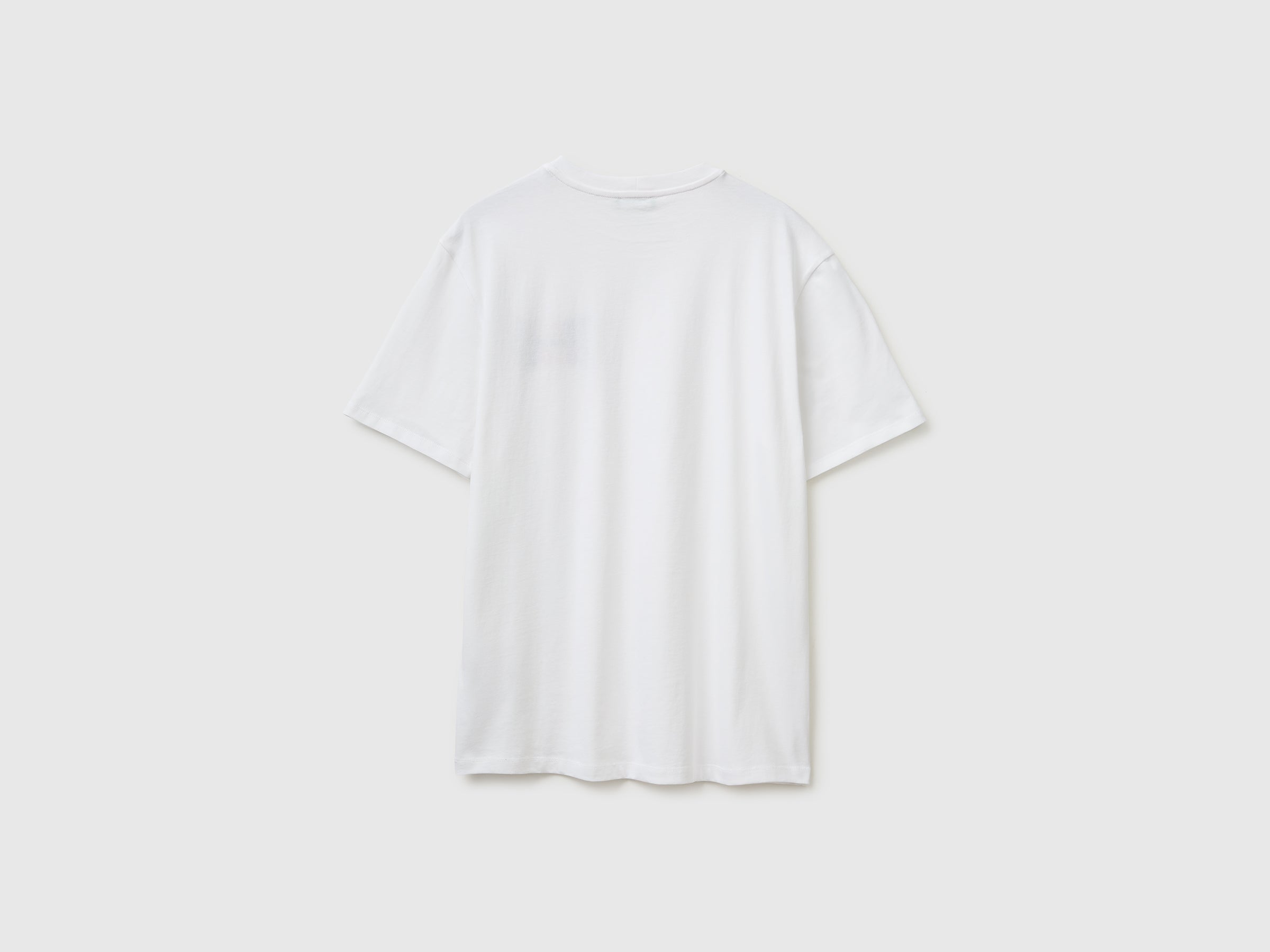 United Colors of Benetton Melange T-shirt logo maglietta cotone organico