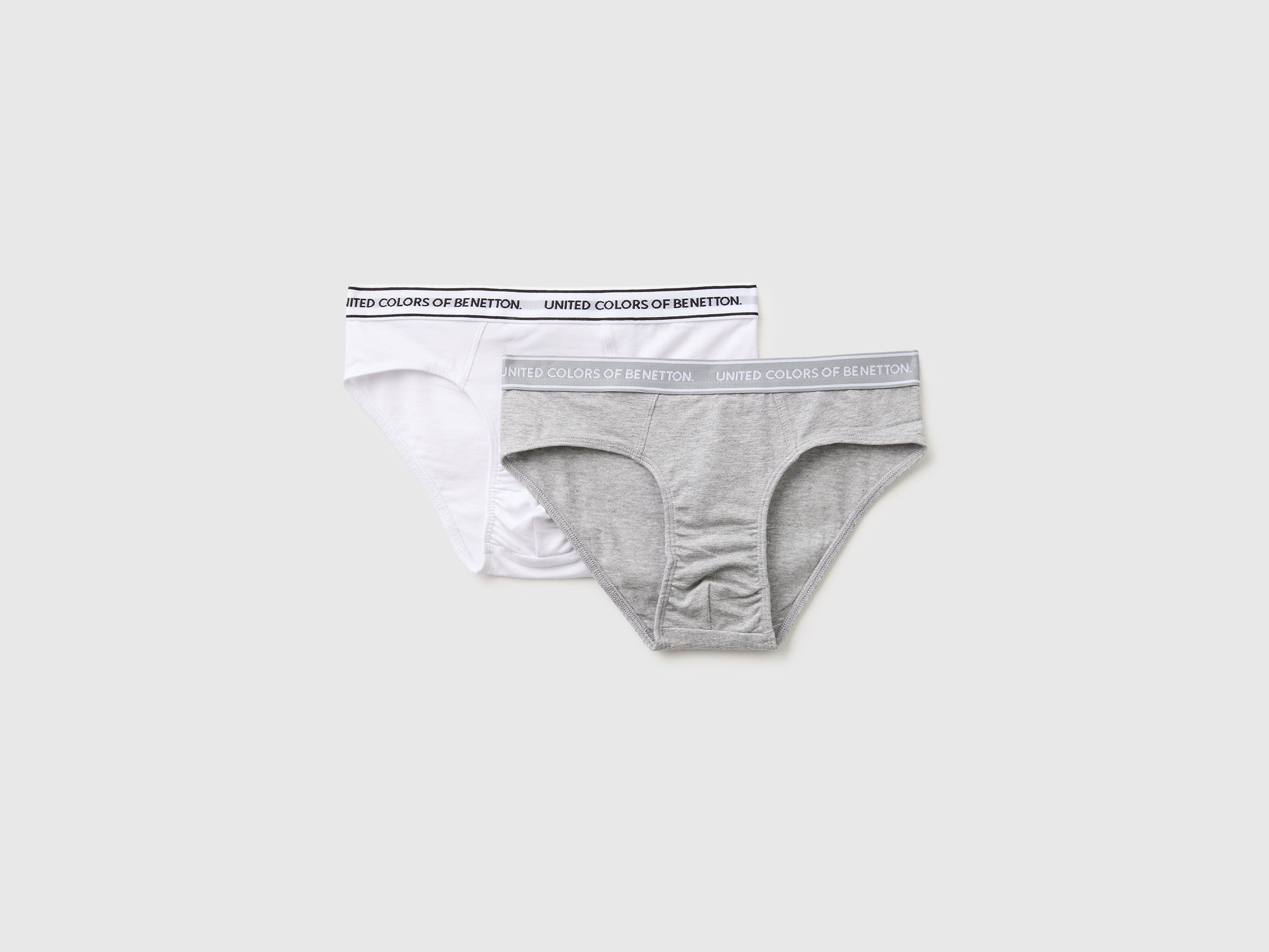 United Colors of Benetton Slip cotone 2 pezzi elastico logo bambino