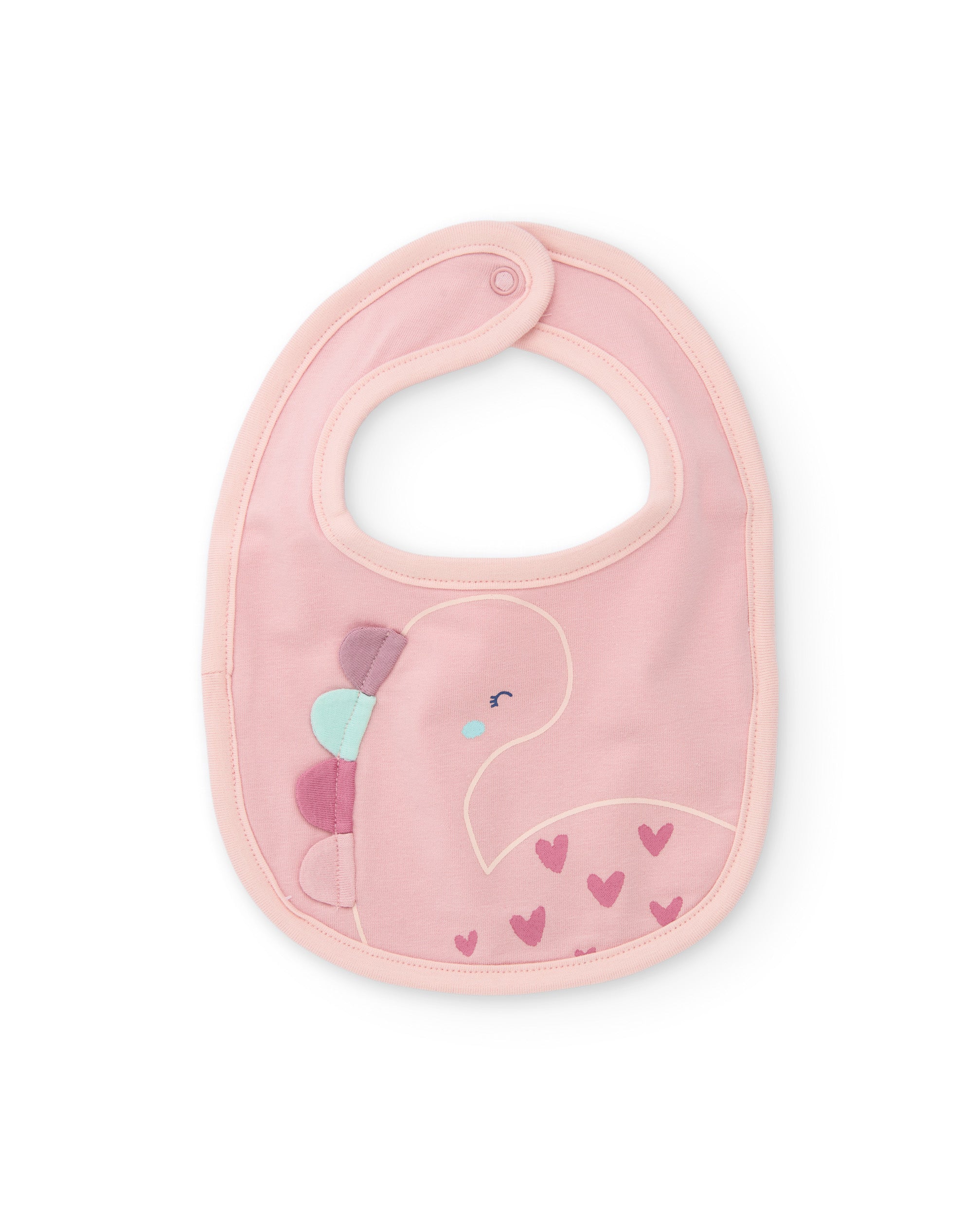 TucTuc Accessori Bavaglini Cotone Neonato Rosa Dinosauro 2pz