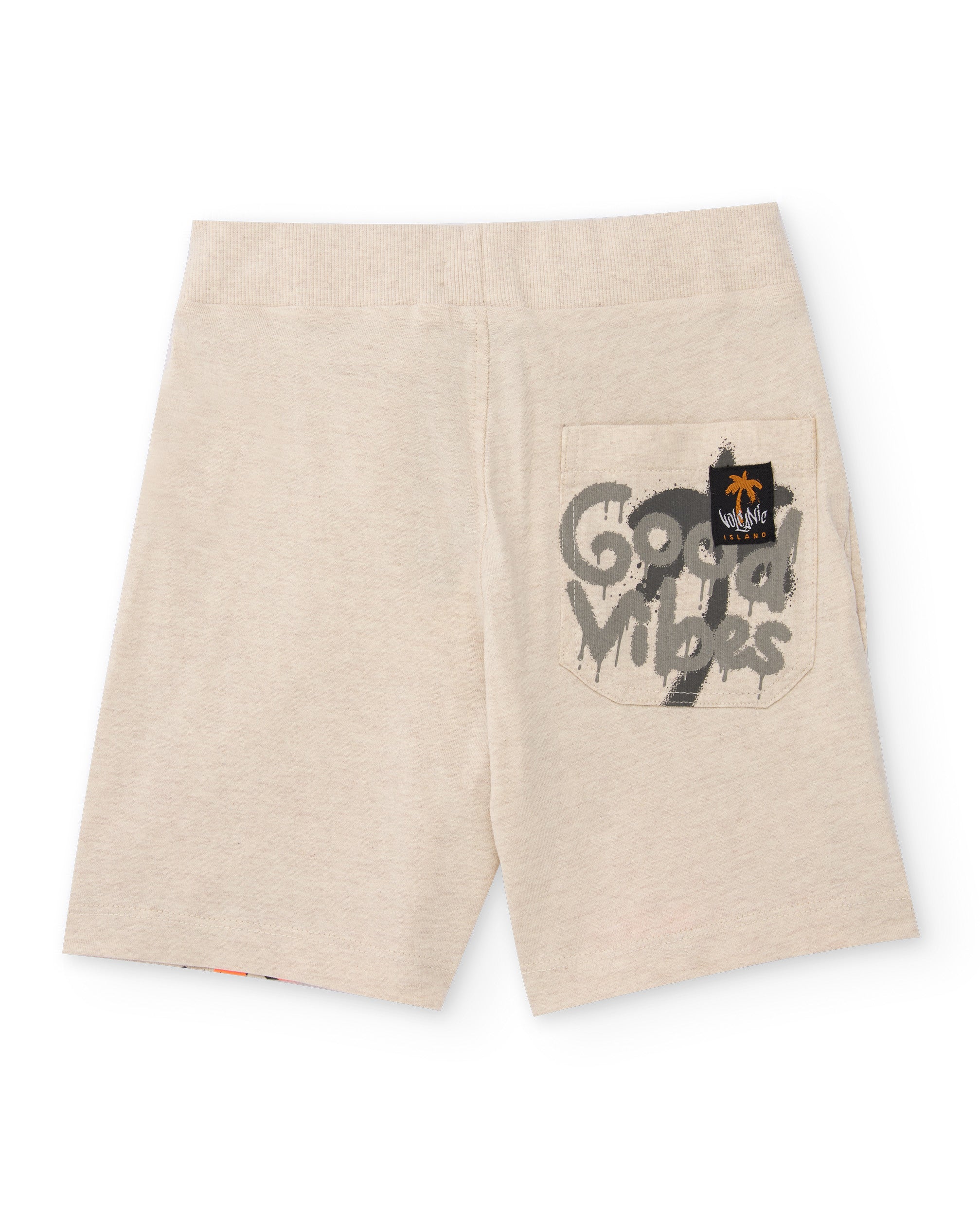 TucTuc Bermuda Maglia Graffiti Beige Bambino Cotone