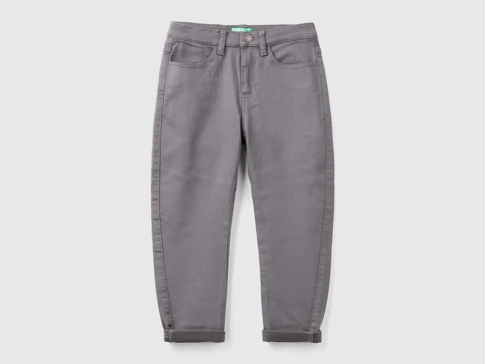 Benetton Trousers Pantalone carrot fit cotone elasticizzato