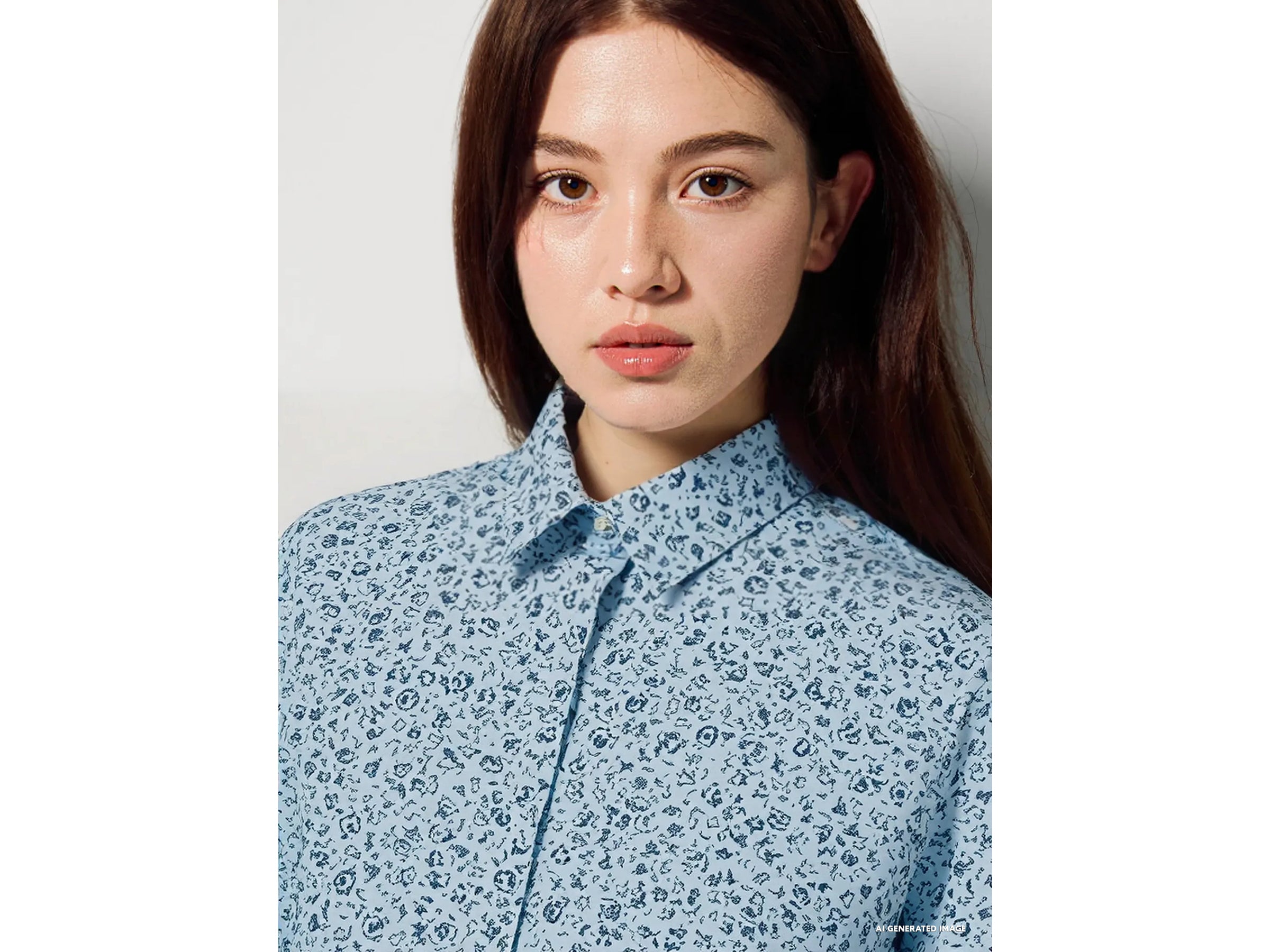 United Colors of Benetton camicia fantasia cotone maniche lunghe