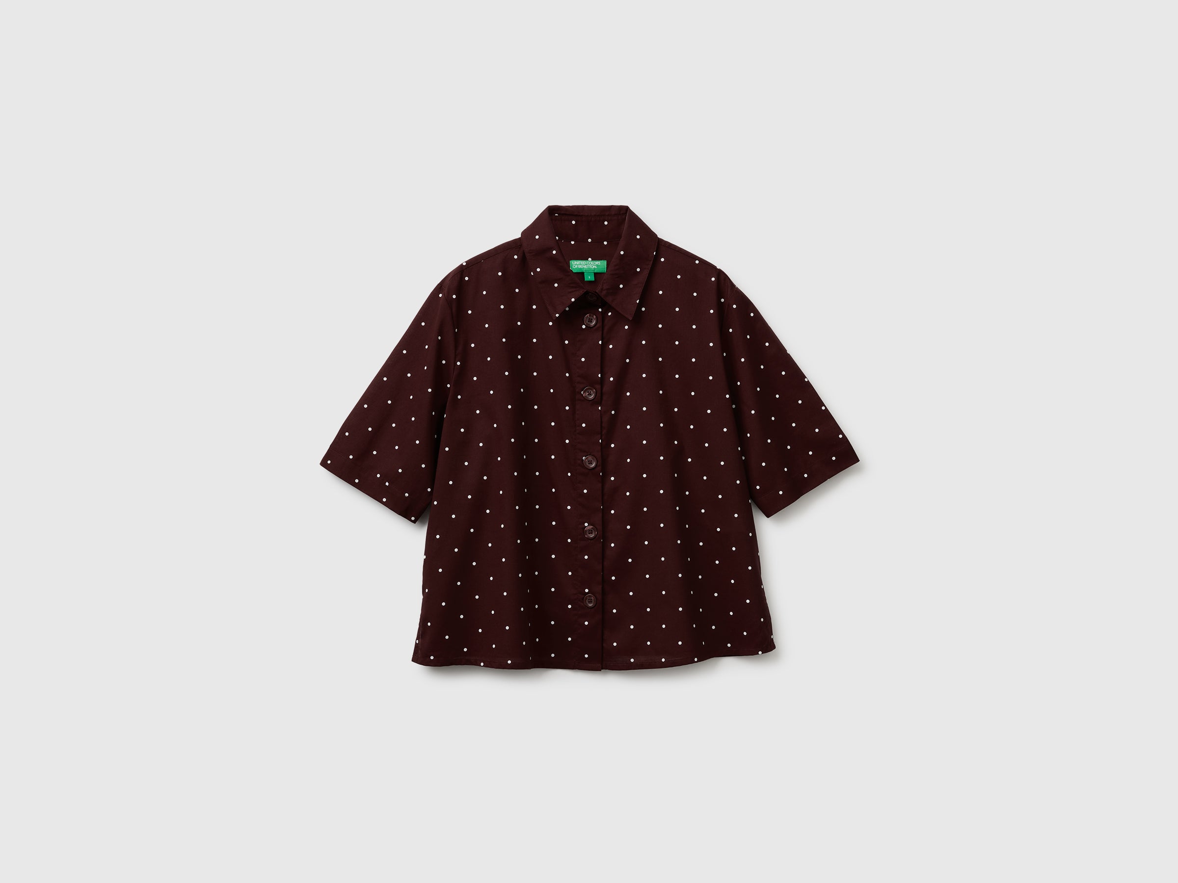 United Colors of Benetton camicia cotone fantasia taglia XS