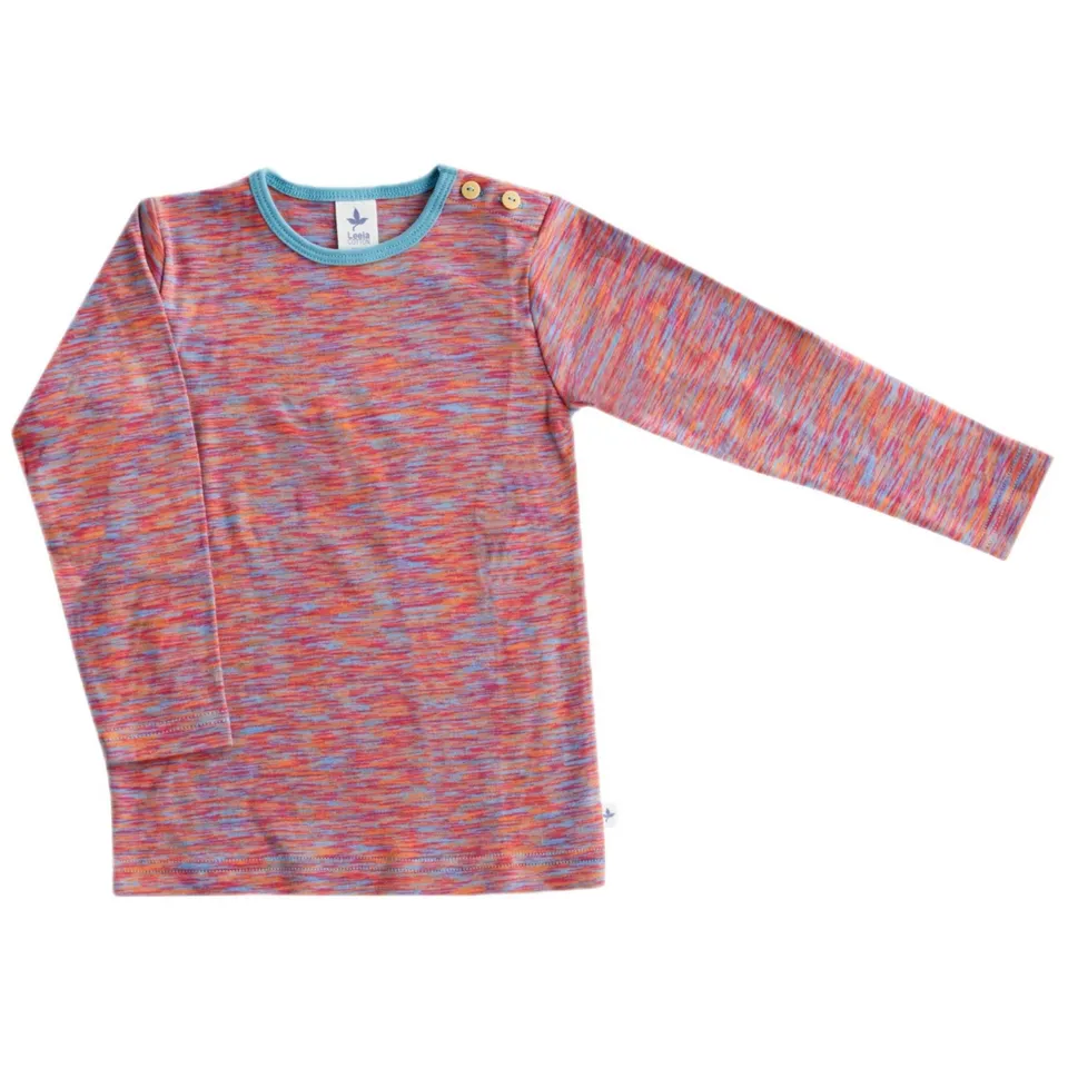 Leela maglietta maniche lunghe Fiamma cotone bio
