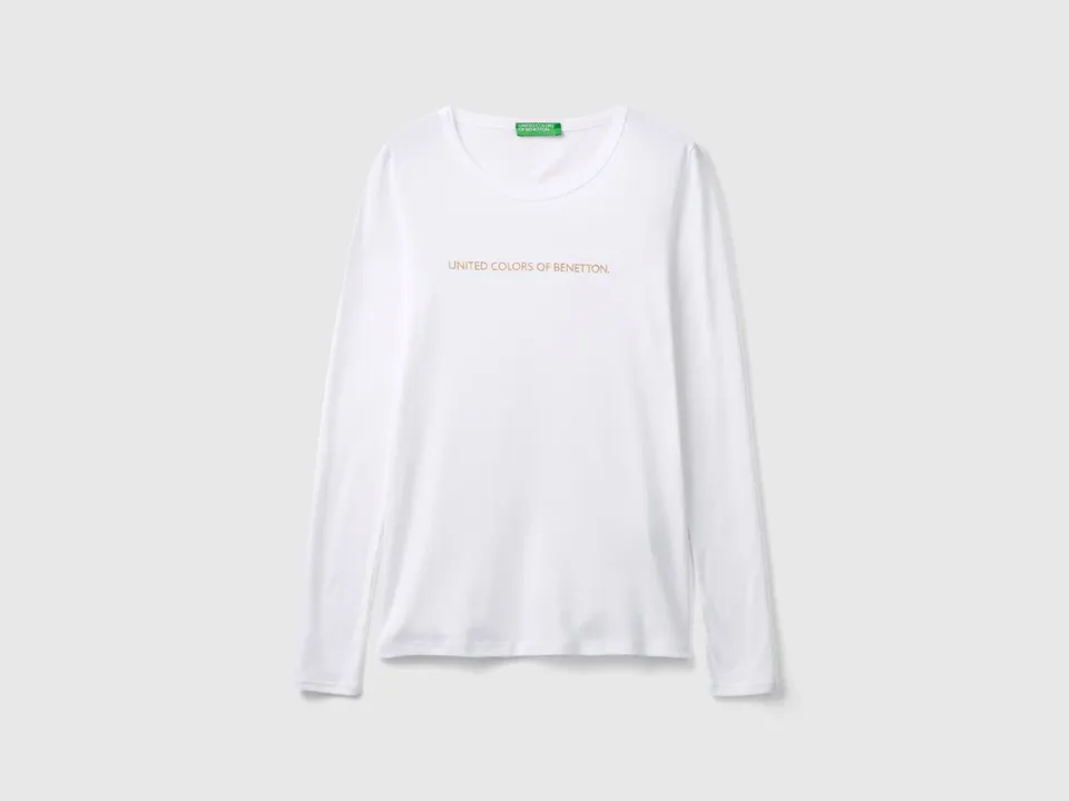 United Colors of Benetton T-Shirts maglietta cotone manica lunga