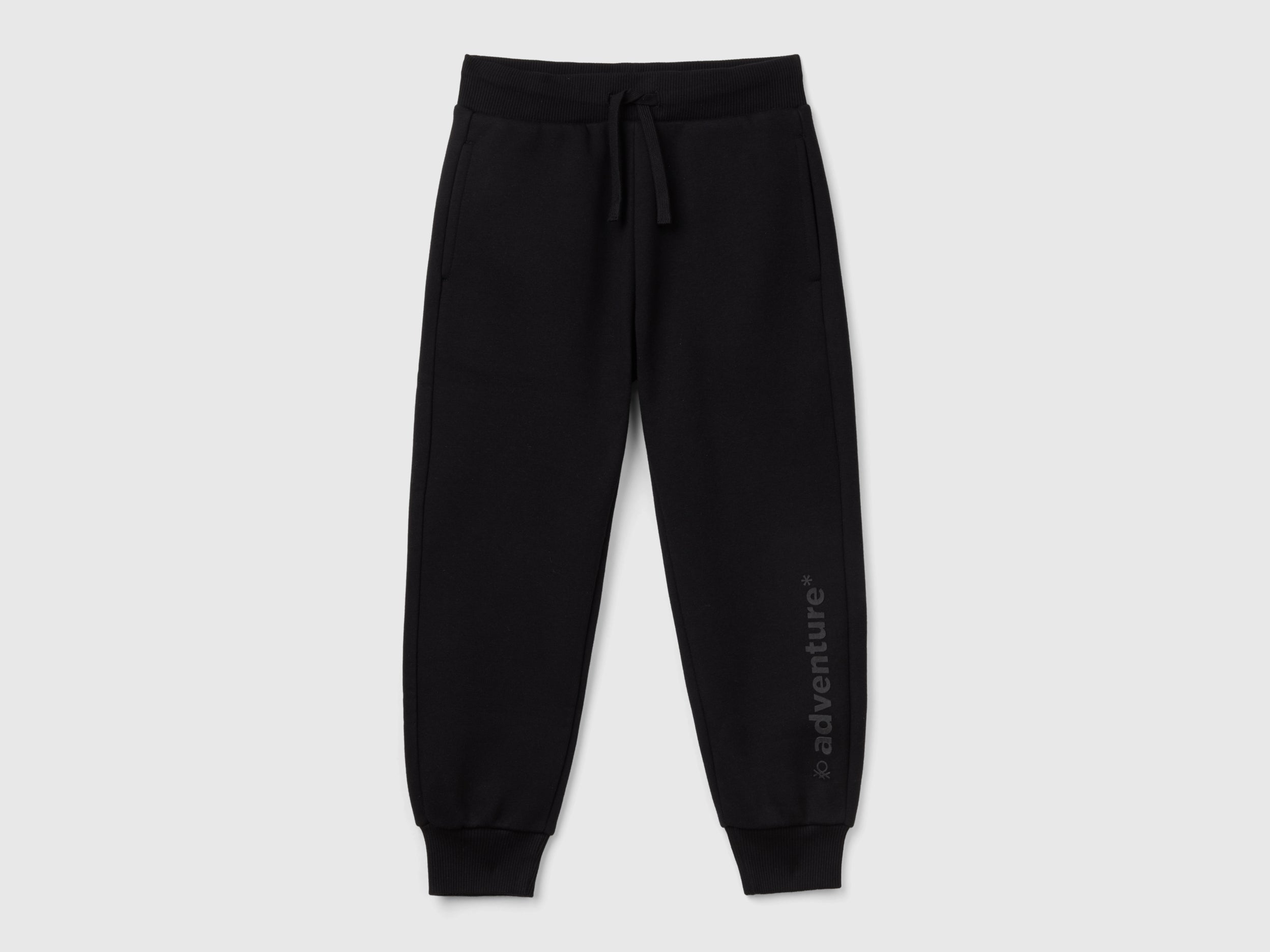 United Colors of Benetton Pantaloni Tuta Felpa Cotone Stampa Frontale