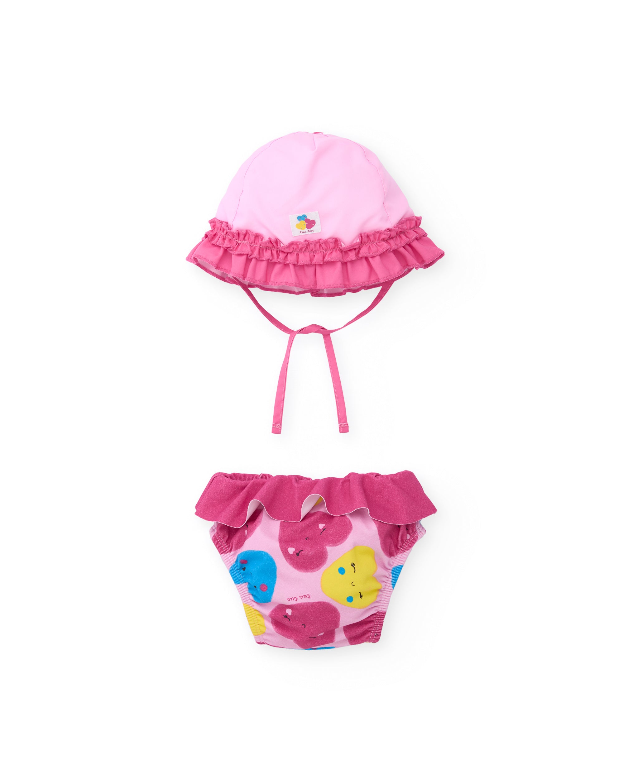 TucTuc Costumi Da Bagno completino neonata rosa UPF 50+
