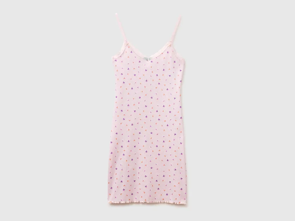United Colors of Benetton camicia notte cotone S pizzo
