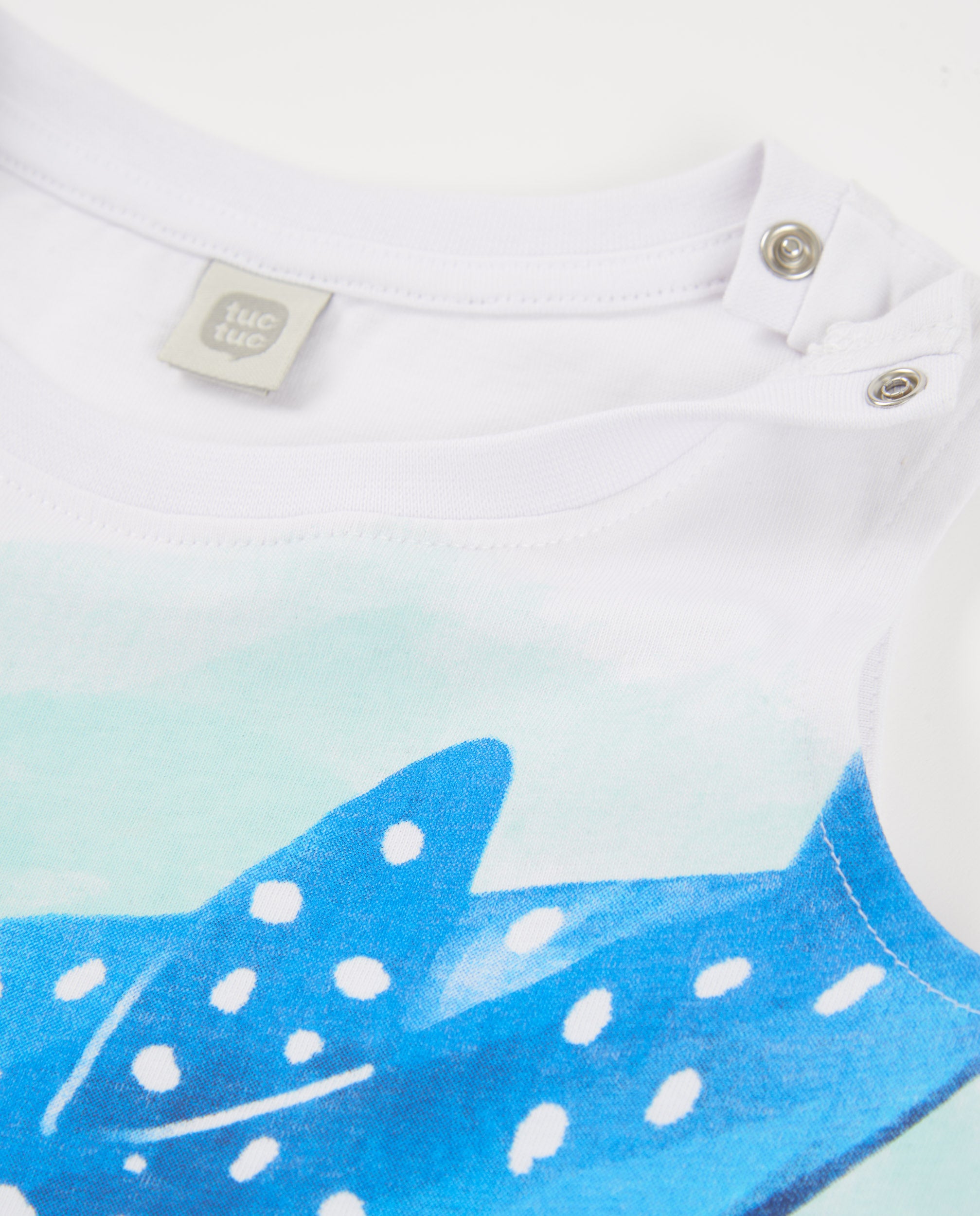 TucTuc Magliette T-shirt bambino maglia pesce bianco
