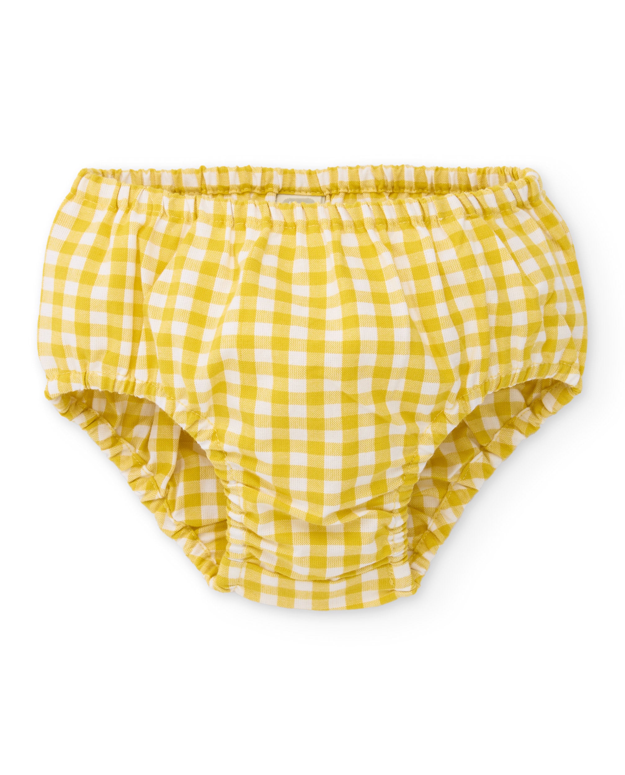 TucTuc Vestiti neonato vichy giallo con mutandina 2pz