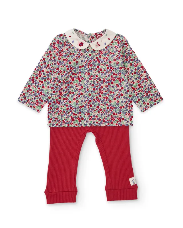TucTuc Completi neonata multicolor blusa fiori + leggings
