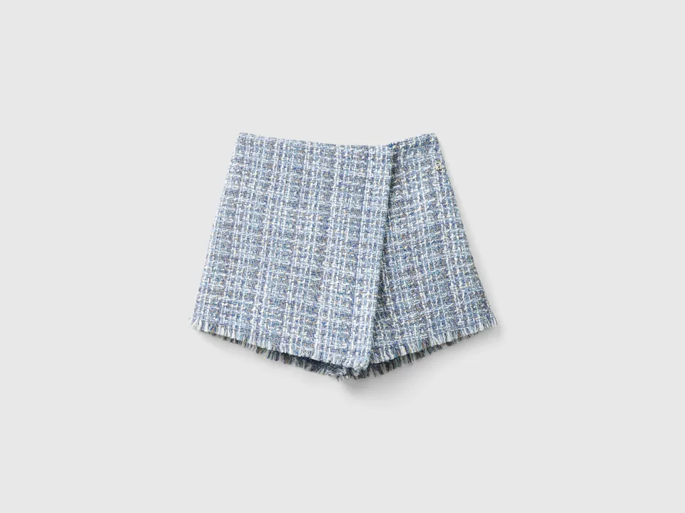 United Colors of Benetton Tweed Culottes pantaloni lana bouclé
