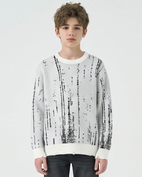 Sottosopra Pullover Striature Duca Homme Maglia Bianco 12 Anni