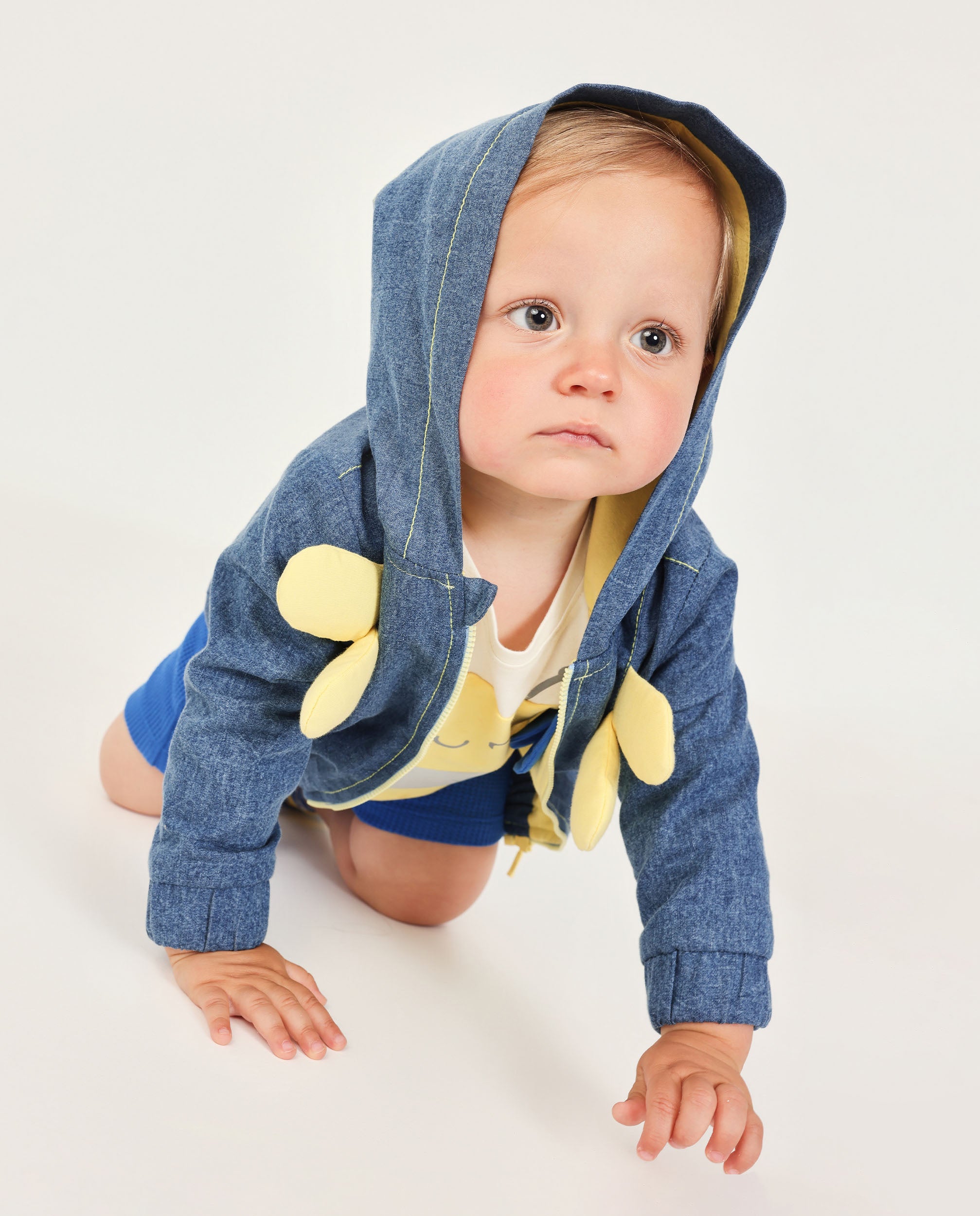 TucTuc Giacche Giacca Neonato Jeans Denim Cappuccio