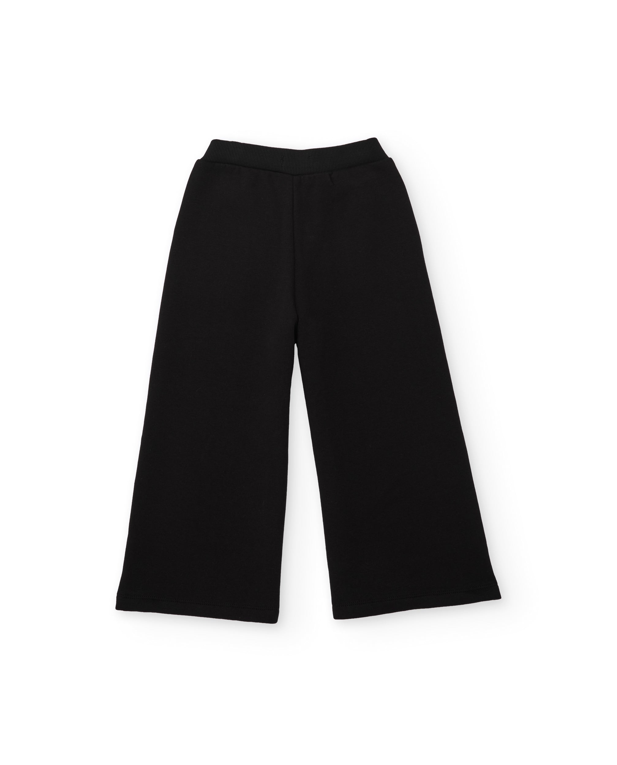 TucTuc Pantaloni bambina felpa nera gamba dritta