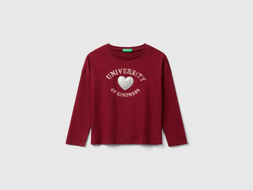 United Colors of Benetton maglietta cotone organico applique 98
