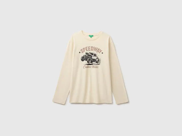 United Colors of Benetton T-Shirts maglietta cotone organico stampata