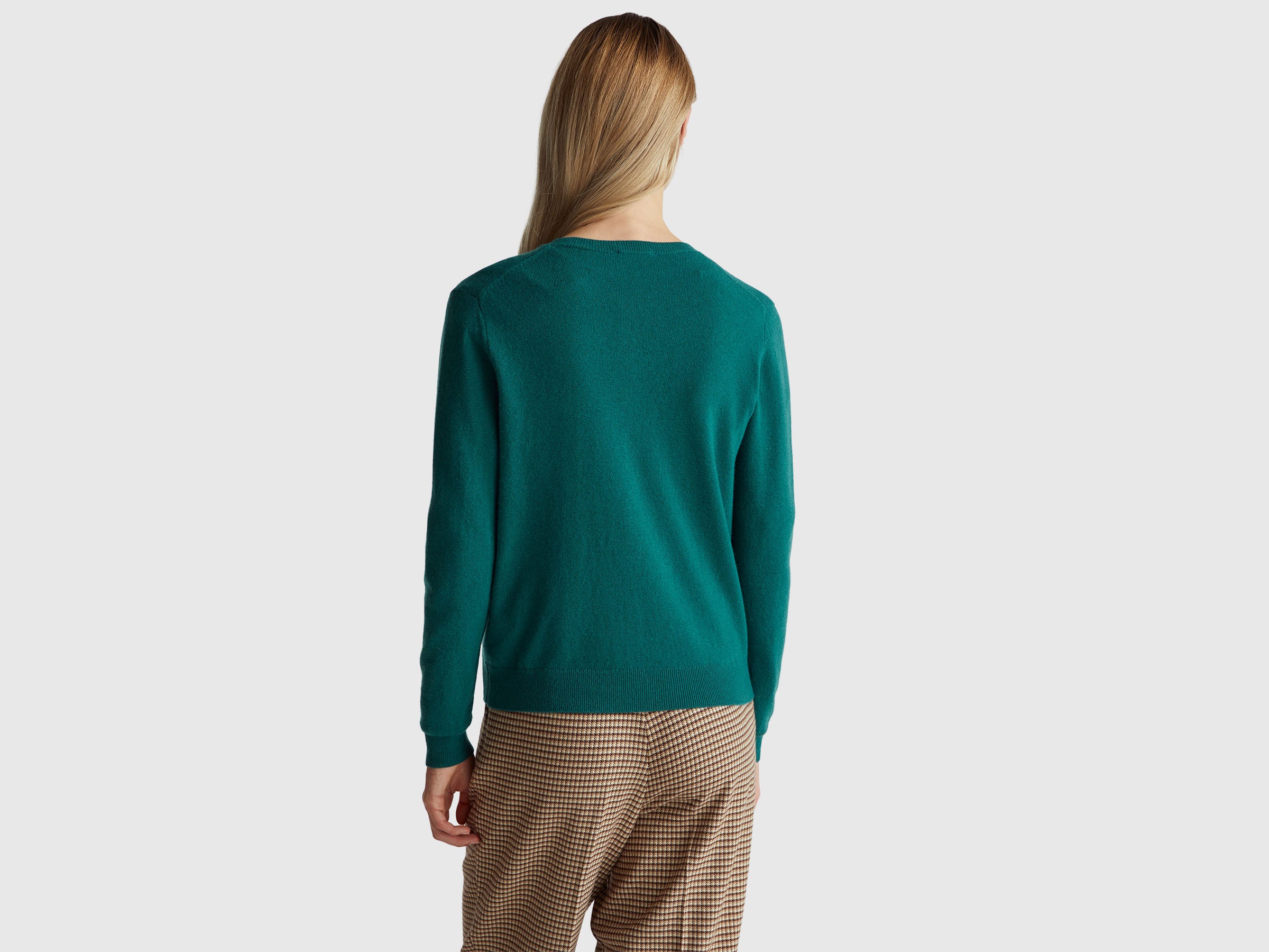 United Colors of Benetton Cardigan Verde Lana Merino Donna M
