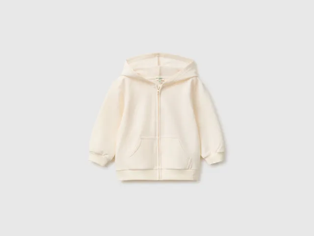 Benetton Sweatshirts Zip felpa neonato cotone bio 68