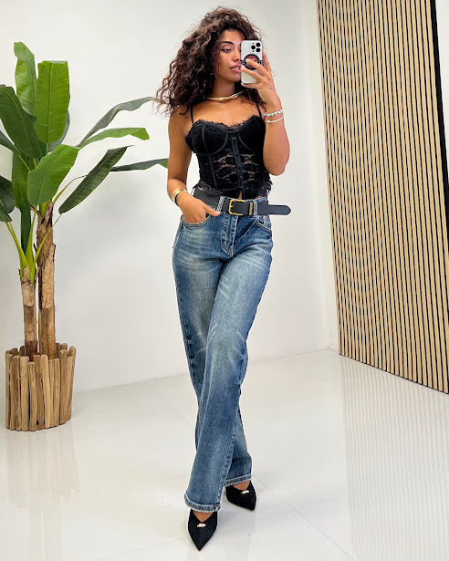 Sottosopra JE9A22871 jeans wide leg graffiato taglia M