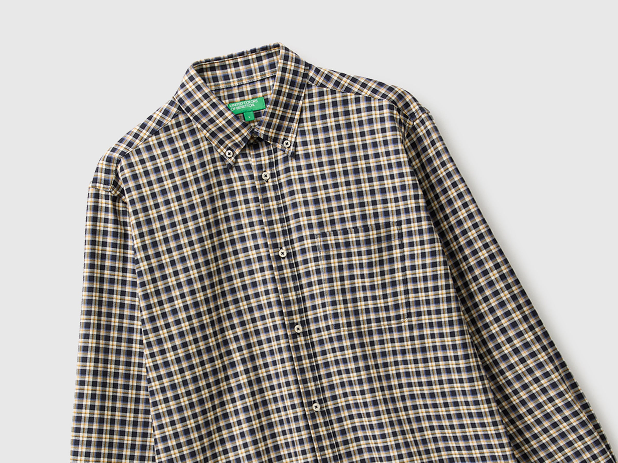 United Colors of Benetton camicia flanella cotone organico S
