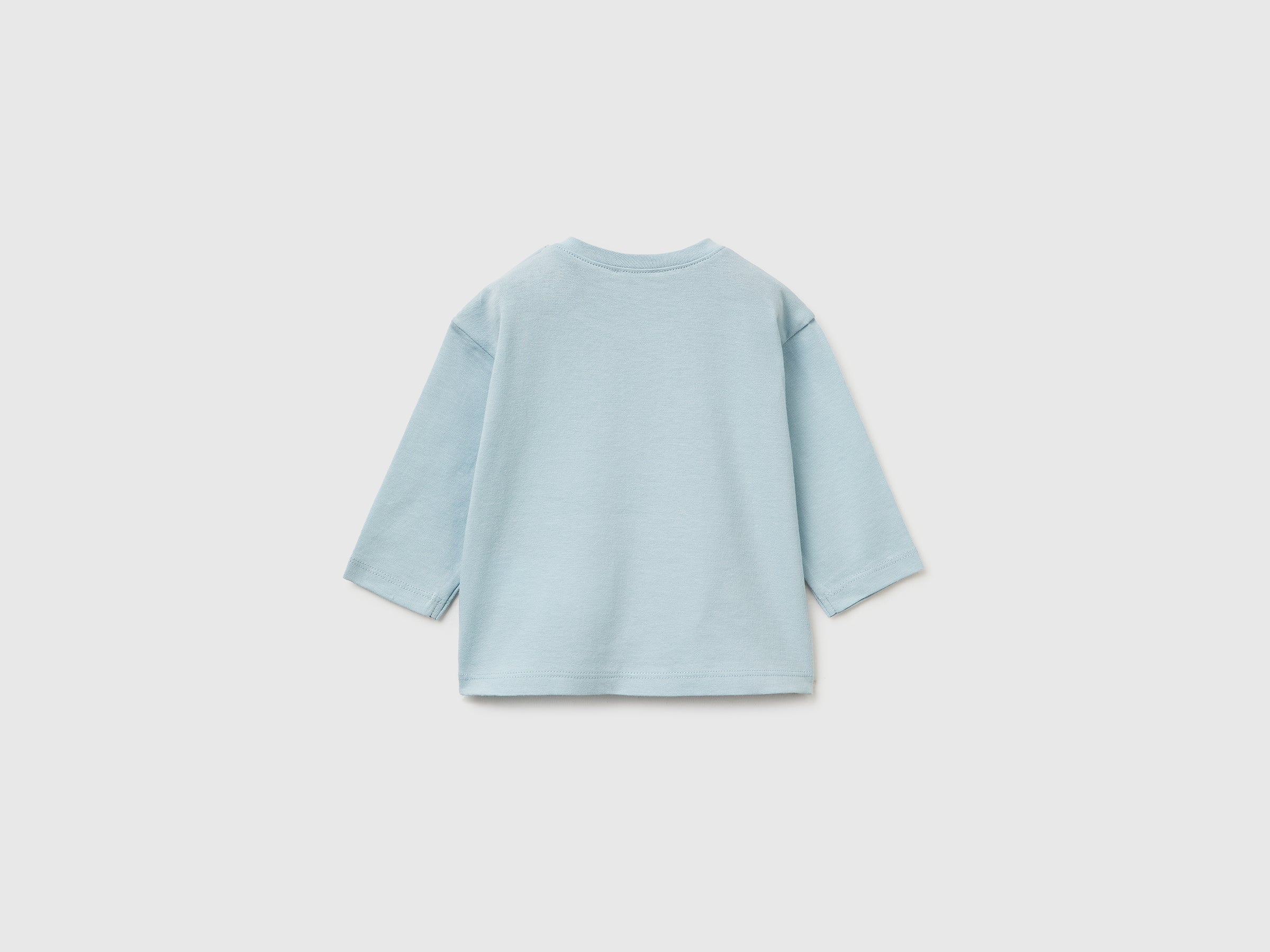 United Colors of Benetton Maglietta Neonato Cotone Bio con Patch