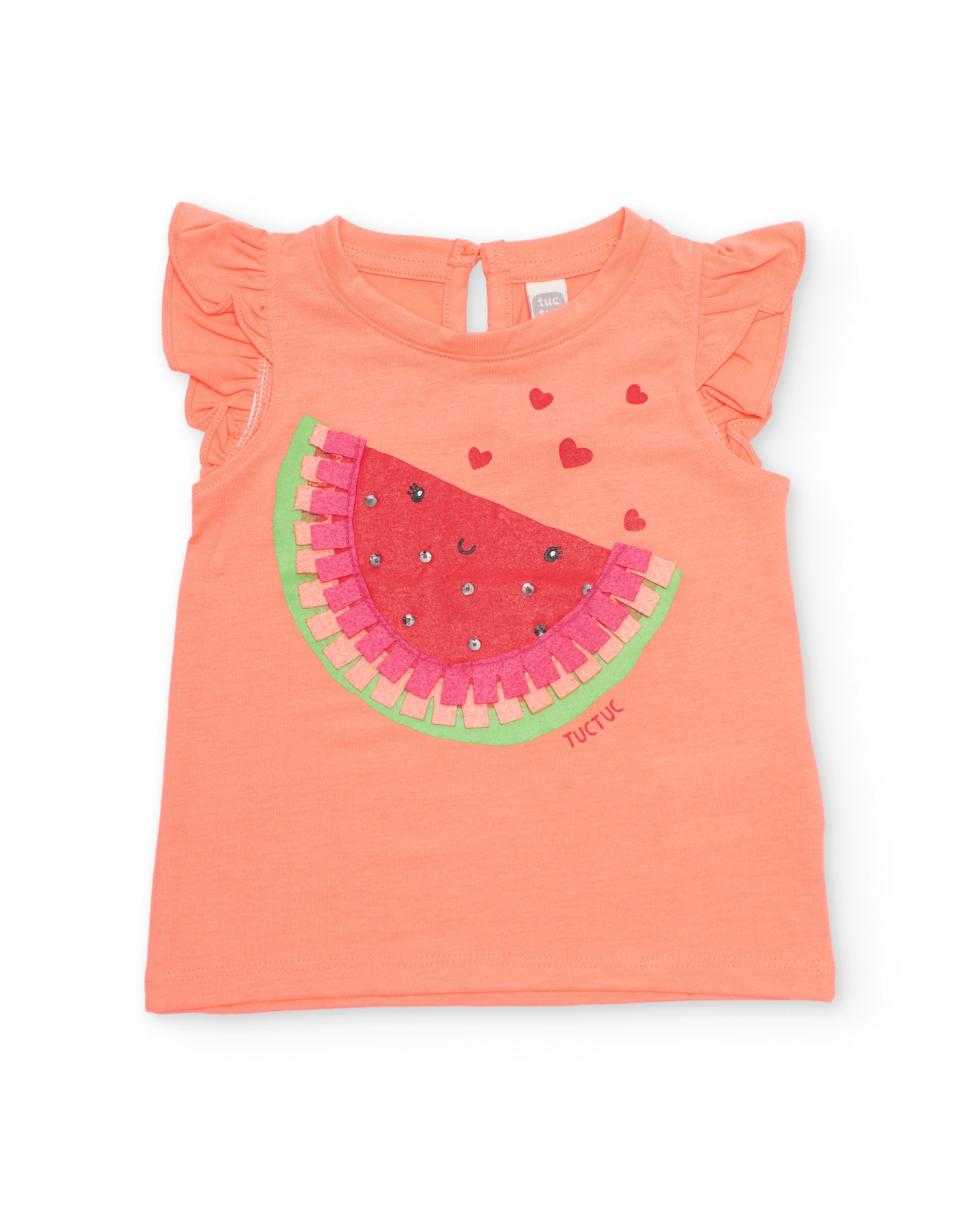 TucTuc Magliette T-shirt bambina arancione anguria brillanti