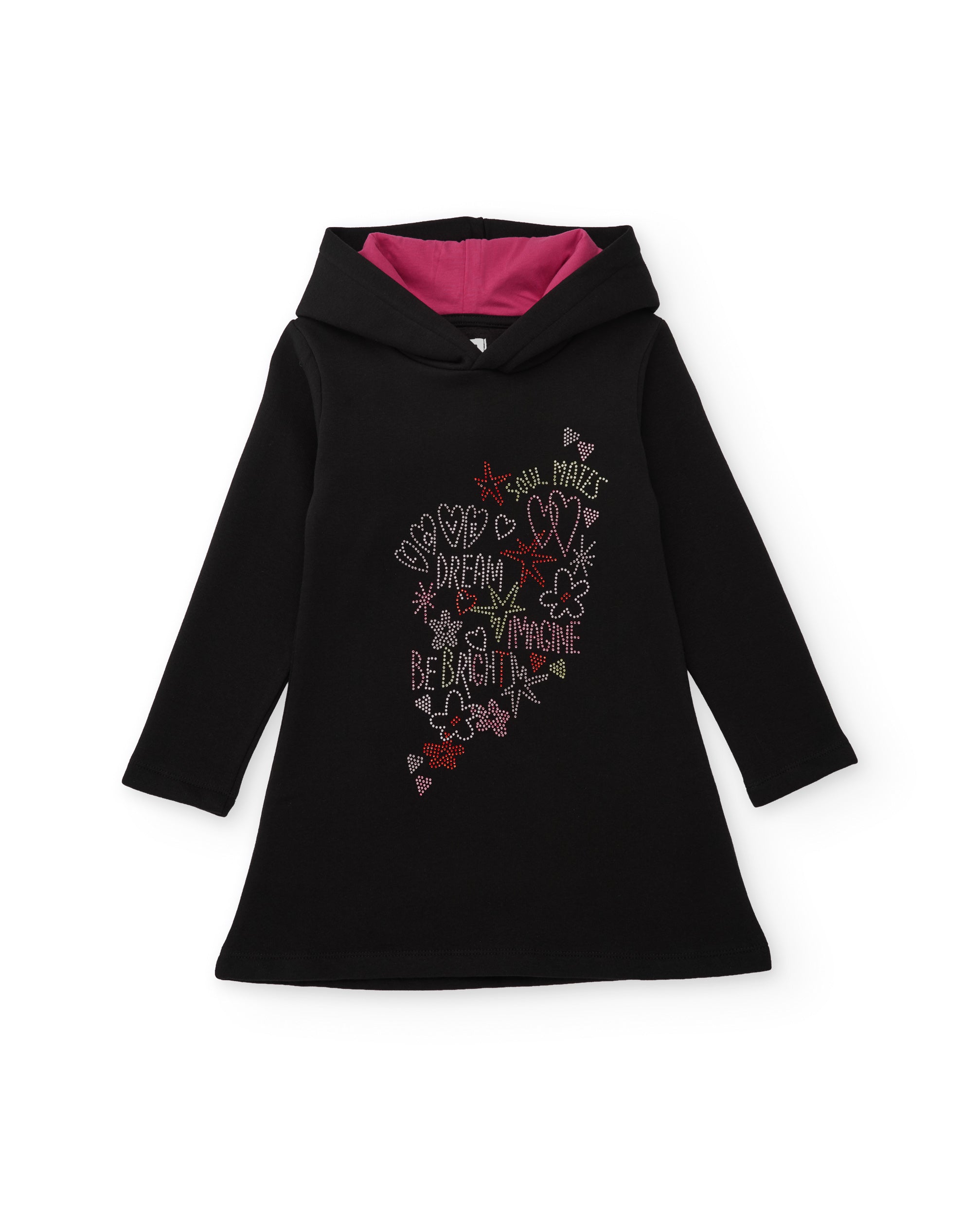 TucTuc Vestiti Cappuccio vestito bambina nero felpa