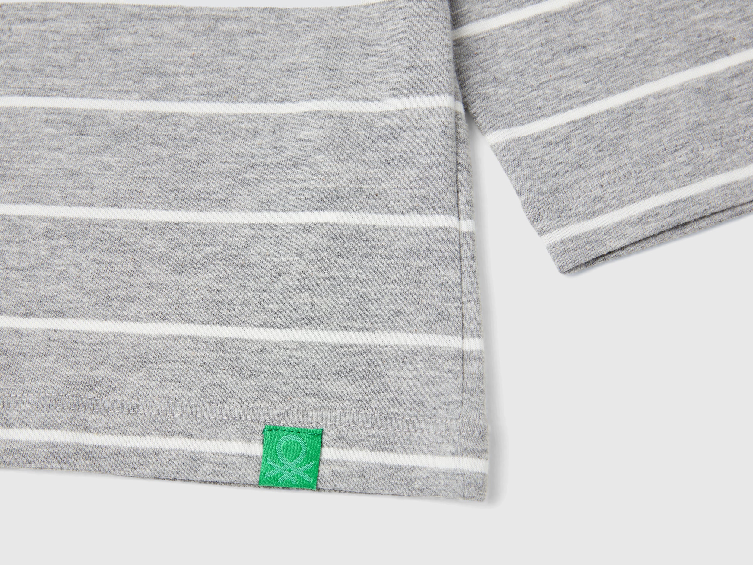 United Colors of Benetton maglietta bimba cotone righe applique