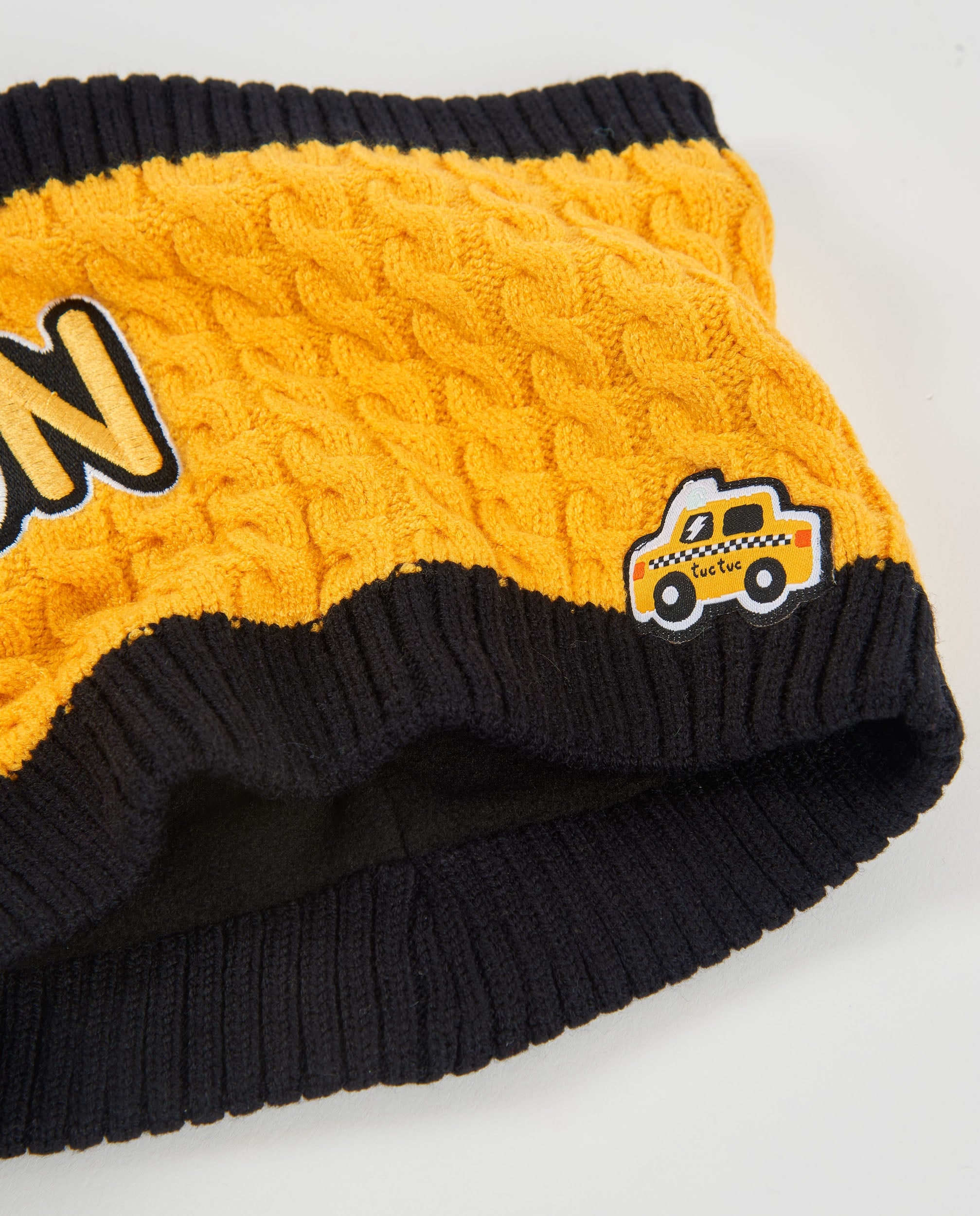 TucTuc Accessori Set Berretto Bambino Giallo Maglia Fun