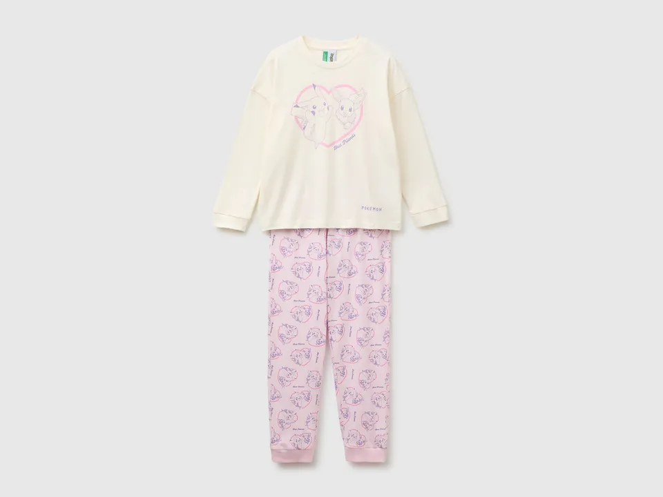 United Colors of Benetton Pigiama Pokemon Bambino Cotone Caldo