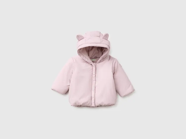 United Colors of Benetton Giacca cappuccio pile coniglio taglia 56