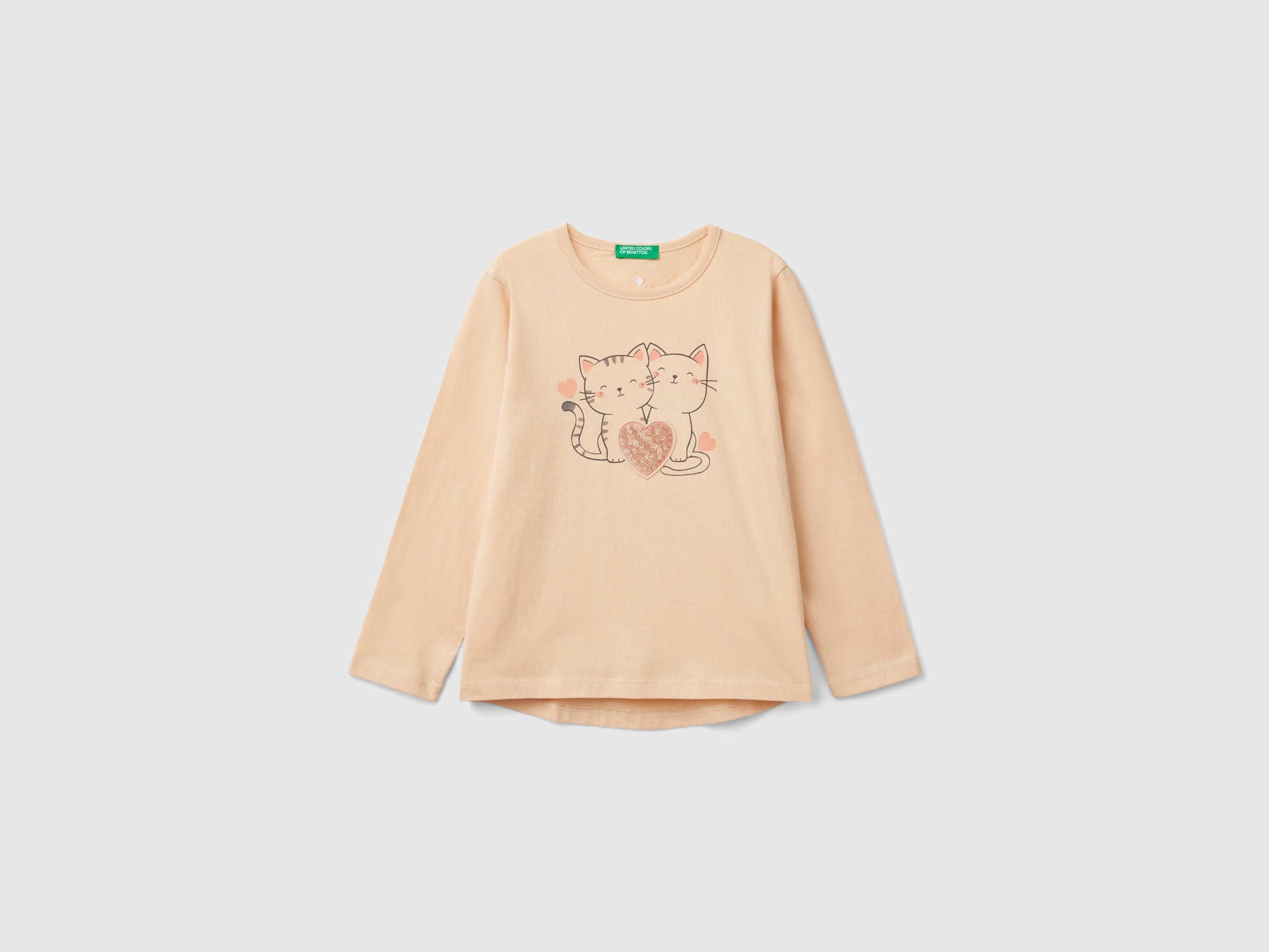 United Colors of Benetton maglietta bimba paillettes cotone bio