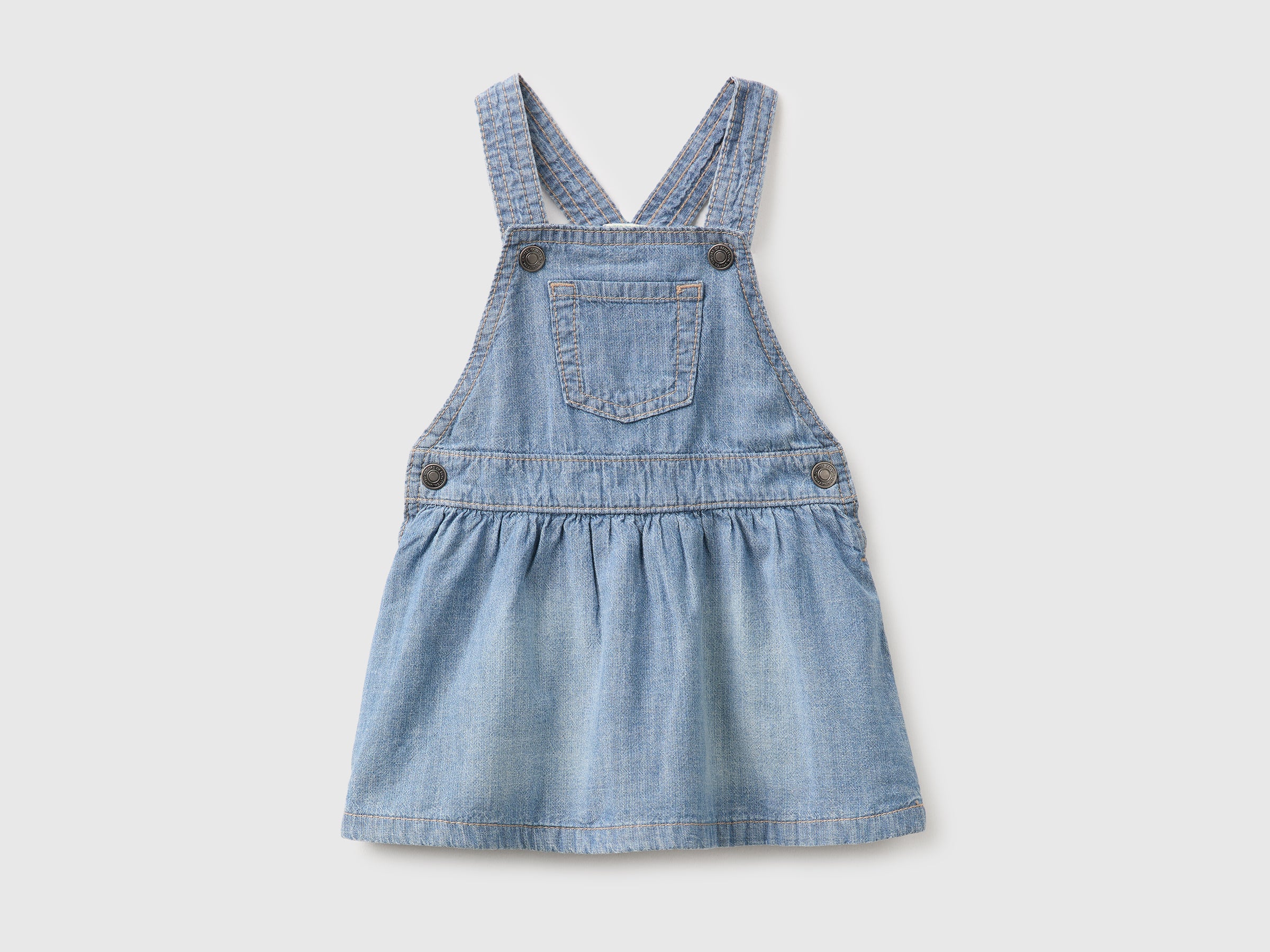 United Colors of Benetton gonna salopette chambray taglia 56