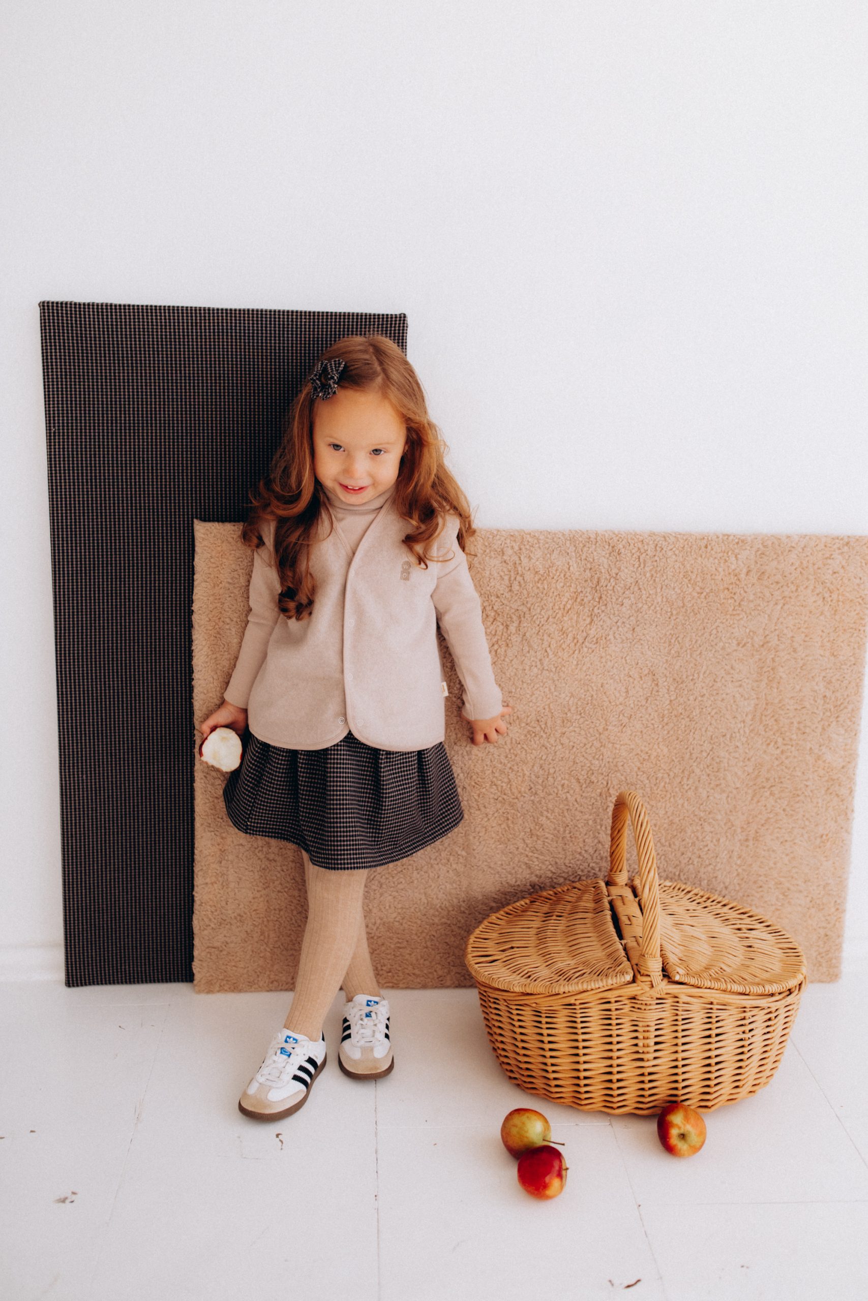 Woolly Organic Basic Rib Tights collant bimba cotone