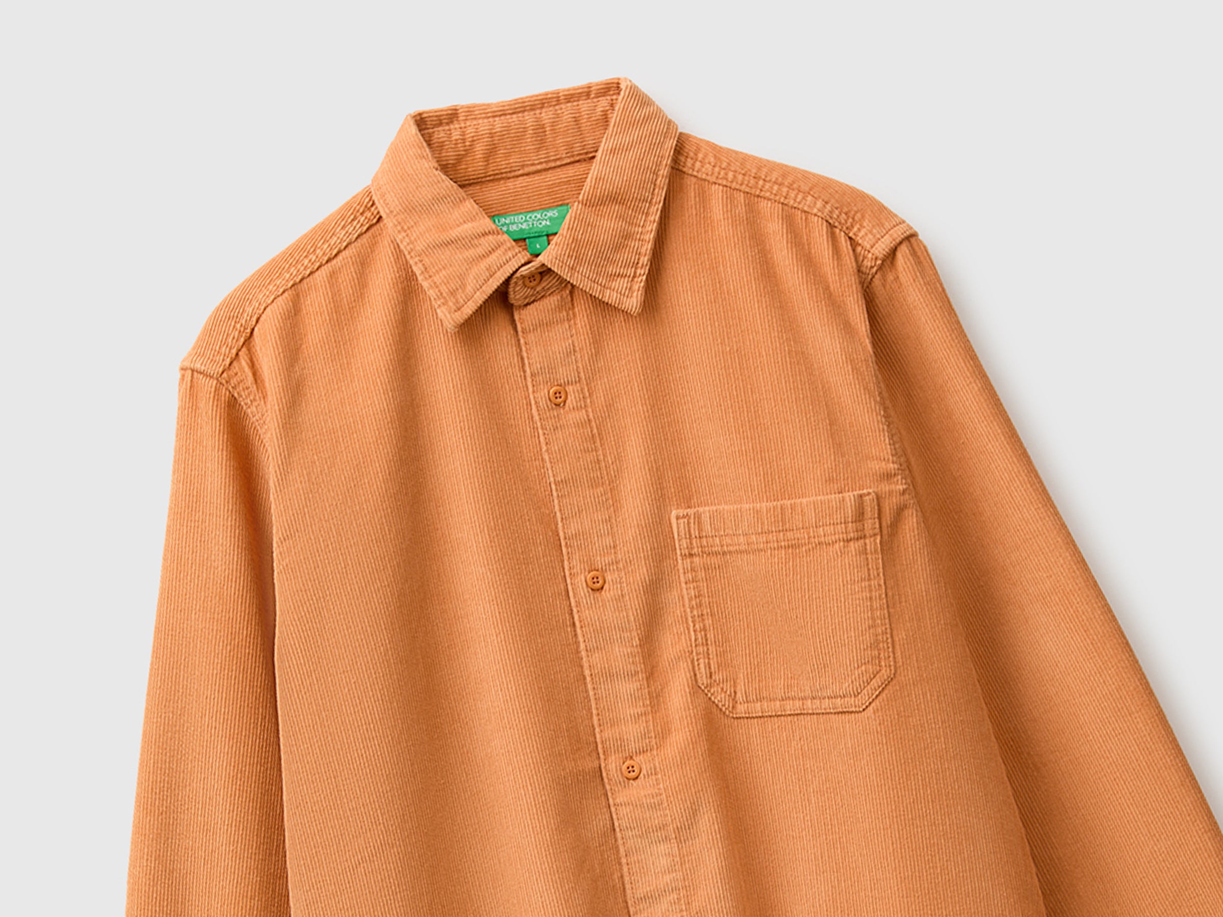 United Colors of Benetton camicia velluto cotone regular fit