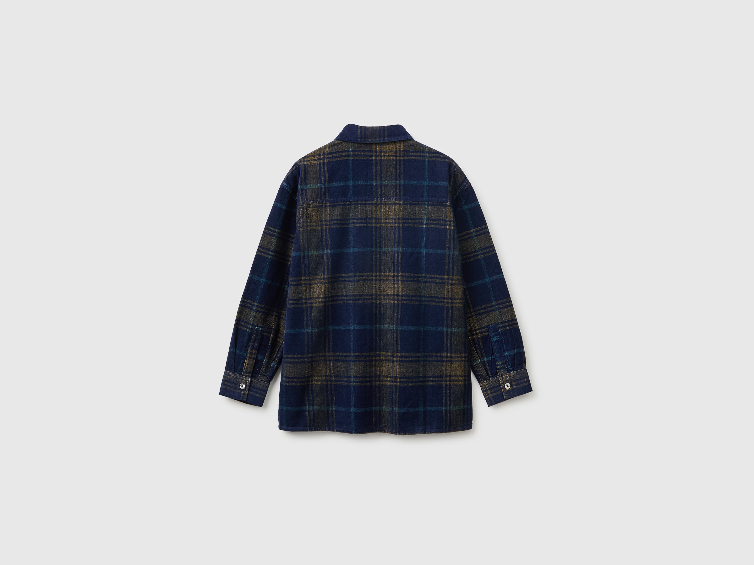 United Colors of Benetton Camicia velluto tartan manica lunga