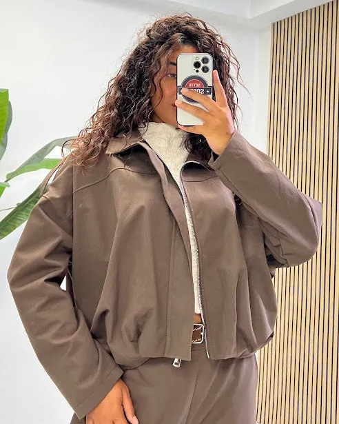 Sottosopra GM27 giacca bomber marrone taglia unica
