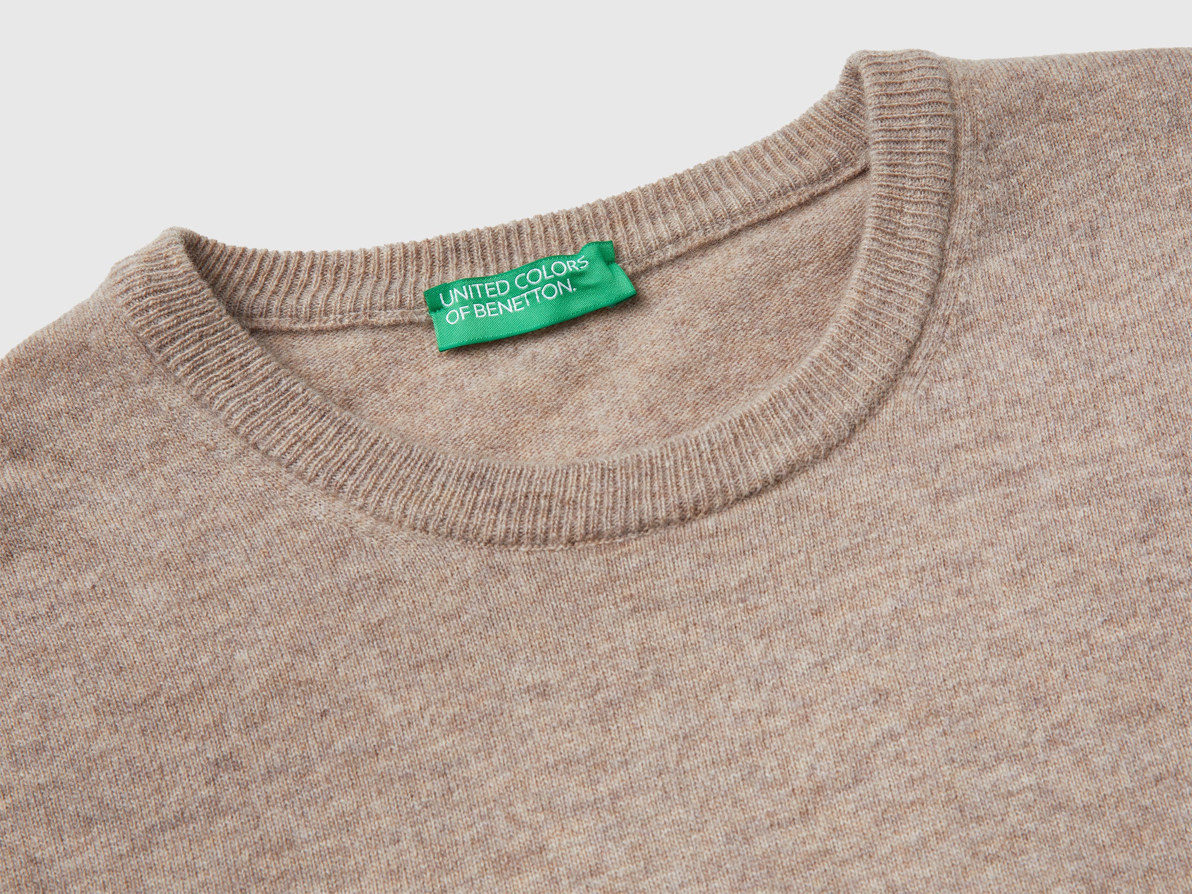 United Colors of Benetton Sweaters Maglione lana merino grigio