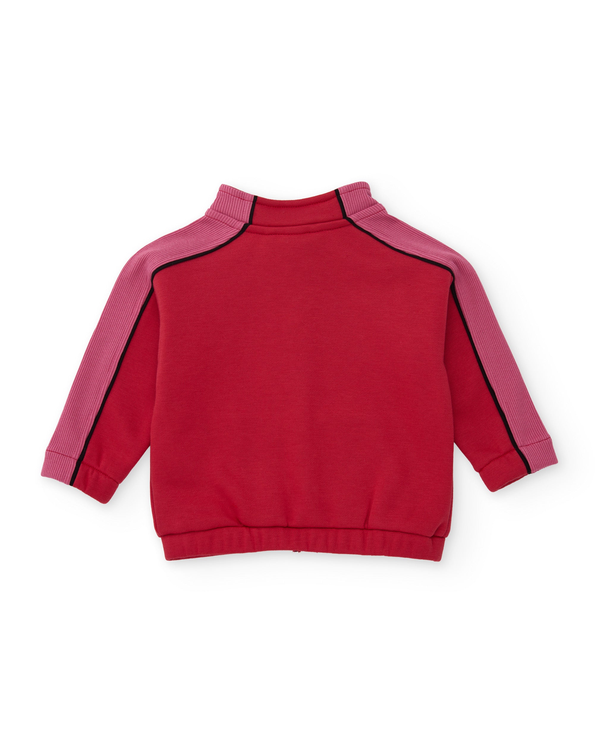 TucTuc Felpe Felpa Bambina Zip Rossa Cuori