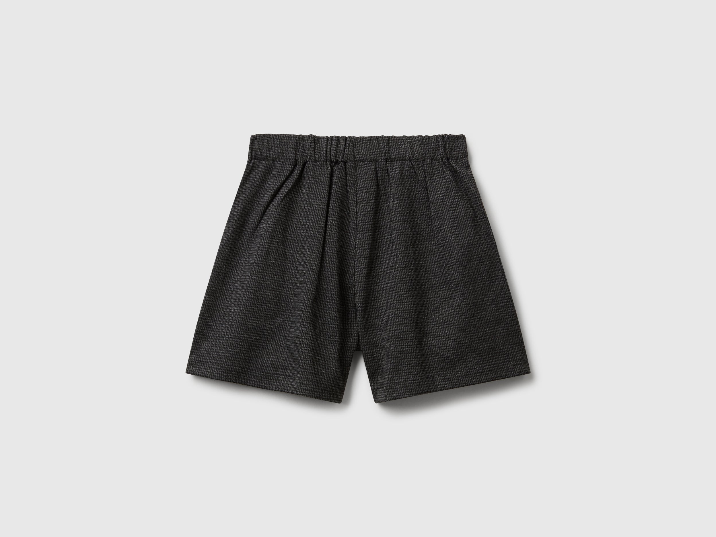 United Colors of Benetton Cropped houndstooth bermuda pied de poule viscosa