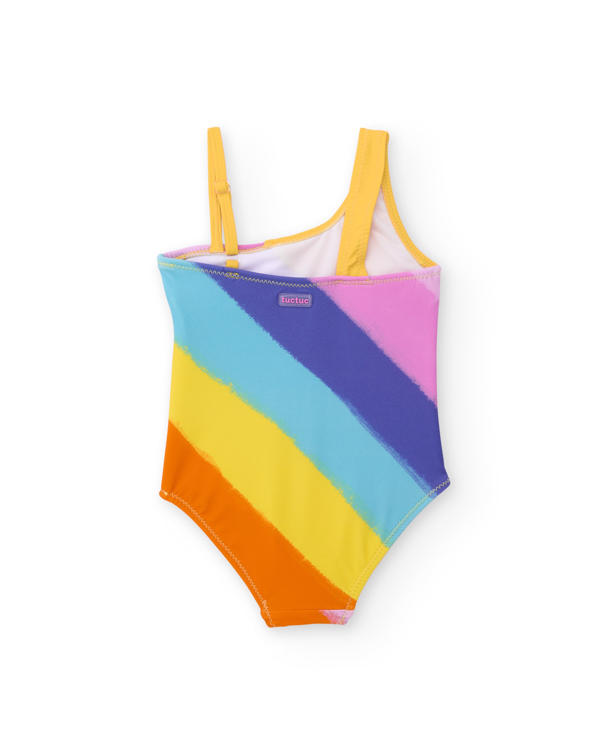 TucTuc Costumi Da Bagno costume mare bambina giallo asimmetrico
