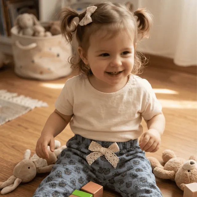 Petite Citrouille Elise pantalone neonato garza cotone leggero