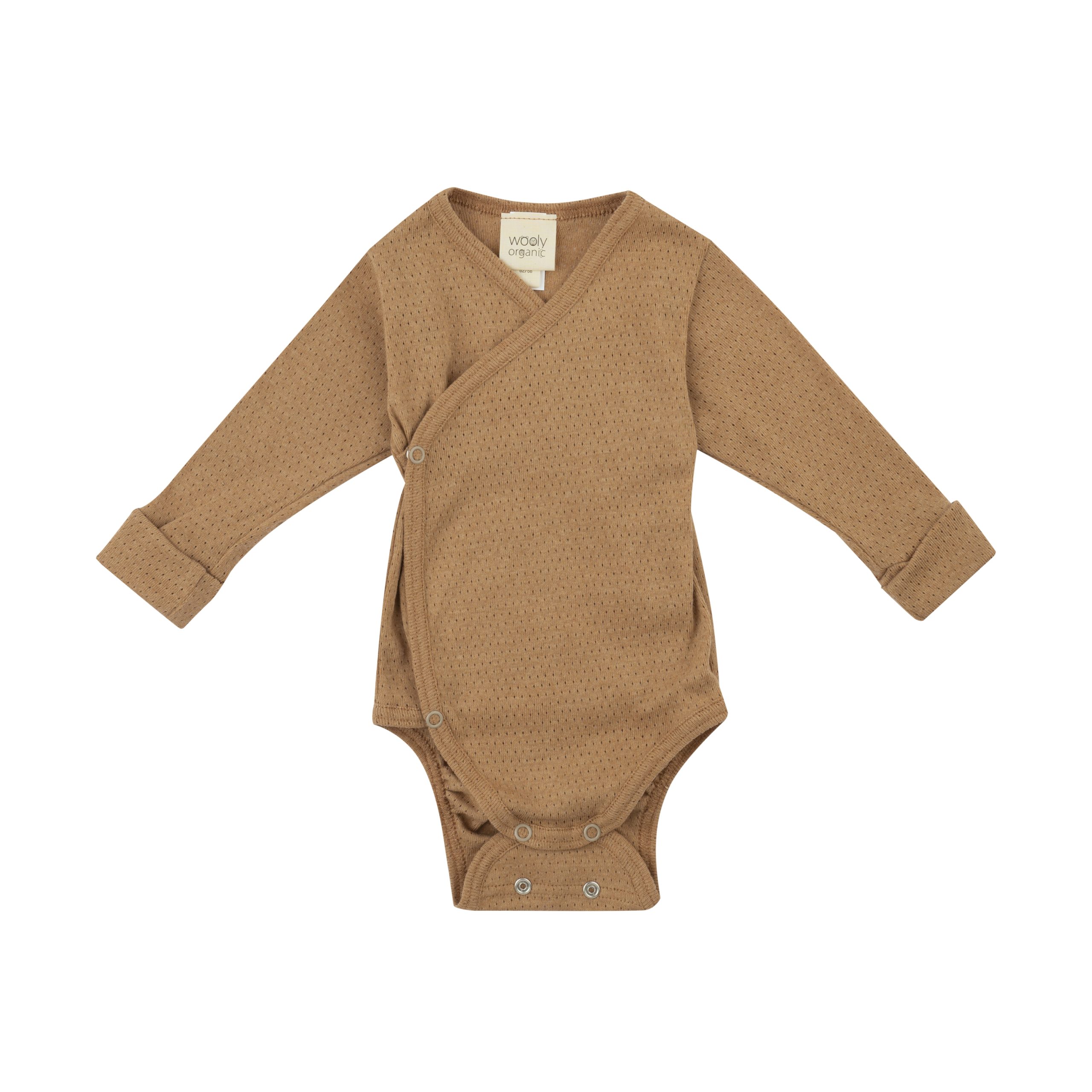 Woolly Organic Baby Bodysuits Body incrociato maniche lunghe cotone bio