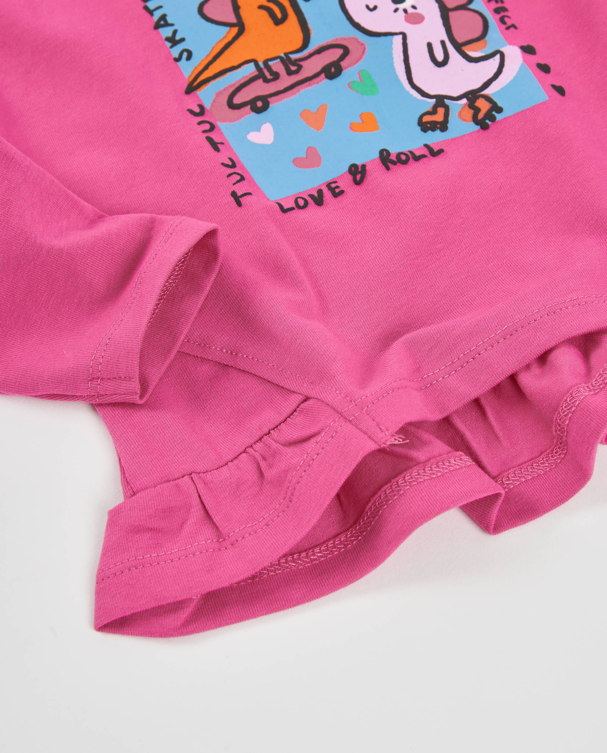 TucTuc Magliette Maglietta bambina fucsia dinosauri 2 anni