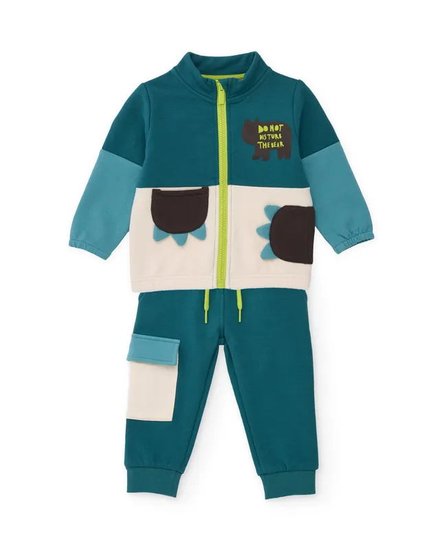 TucTuc Completi Completo Bambino Felpa Turchese con Orso
