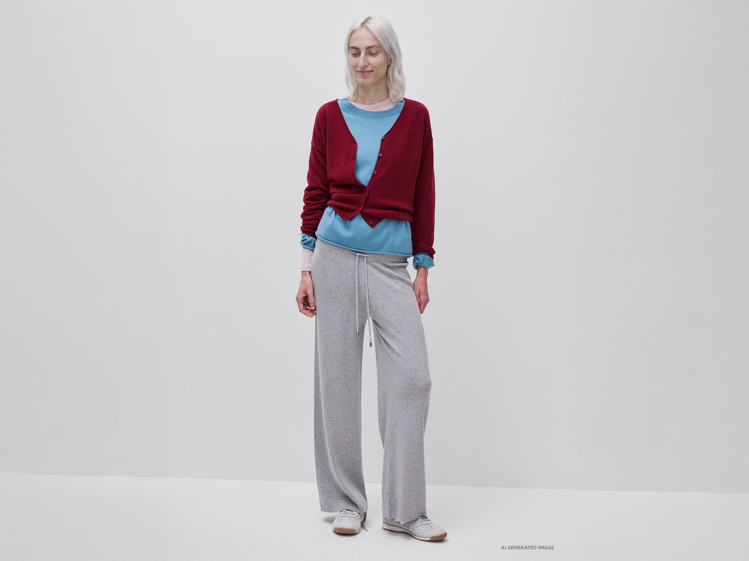 United Colors of Benetton cardigan lana e cashmere scollo a V