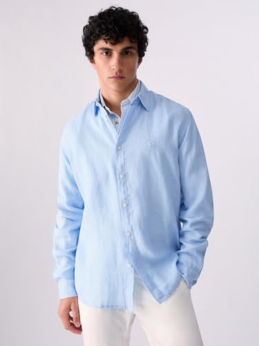 Liu Jo Camicia 100% Lino Camicia Uomo Regular Fit