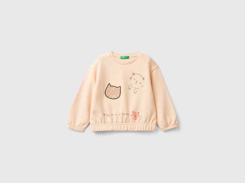 United Colors of Benetton Sweatshirt print felpa cotone 104