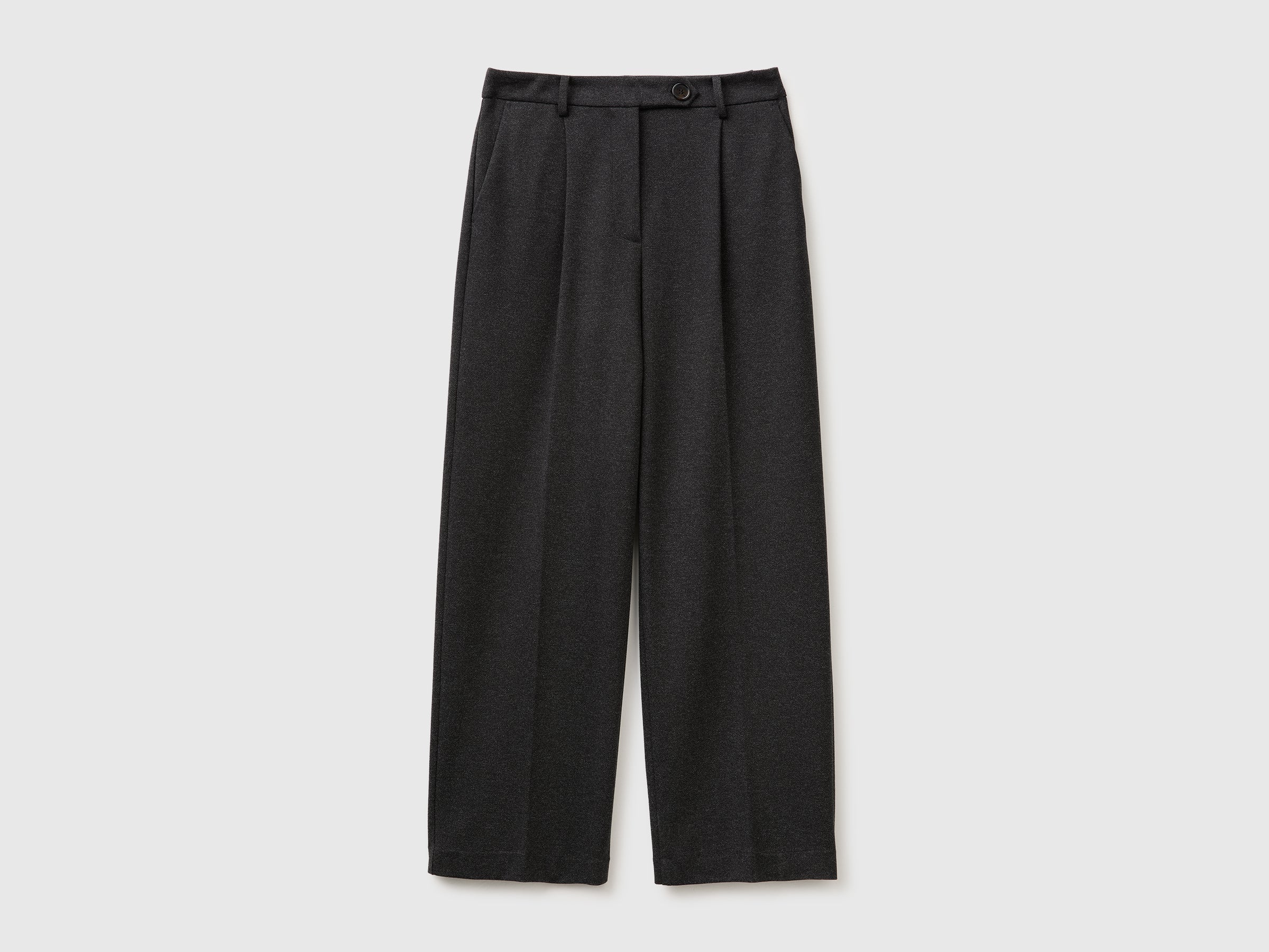 United Colors of Benetton Trousers pantaloni flanella con pieghe